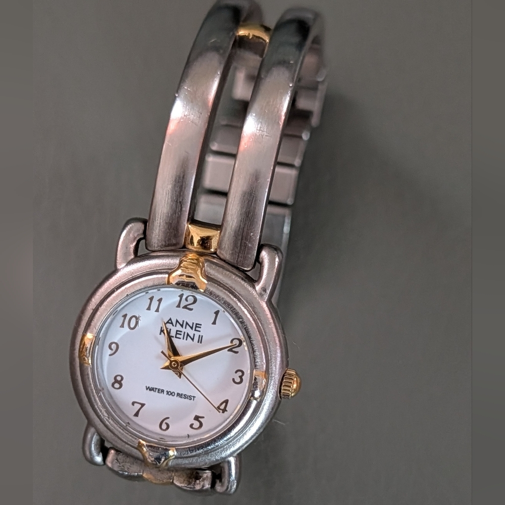 Anne Klein Two-Tone Silver and Gold Watch In Working Condition - Picture 4 of 8